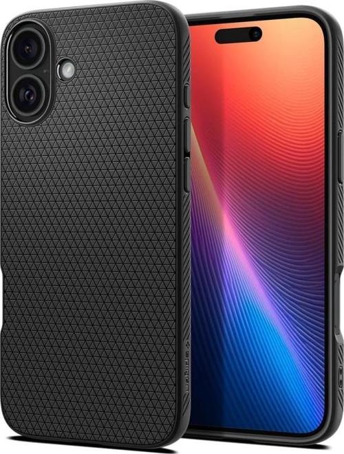 iPhone 16 Plus ile Uyumlu Kılıf Liquid Air Matte Black