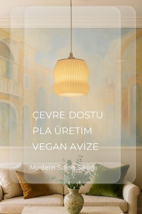 Dekoratif Avize Ice Serisi Ev Ofis Veranda Mutfak Çap 20 Cm ( Büyük Boy )
