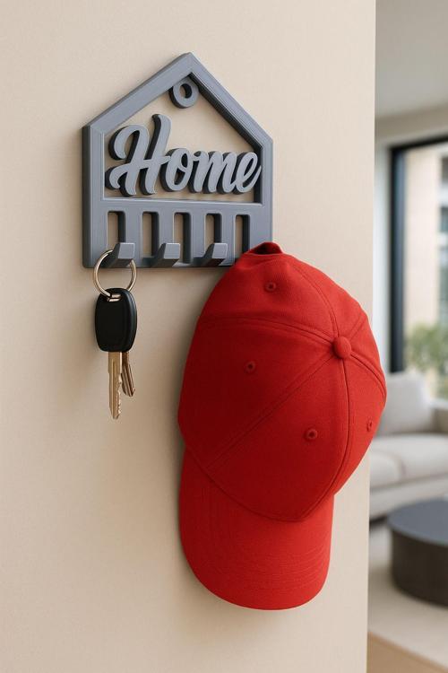 Dekoratif Açılır Kapanır Anahtar Askı Home Detay 15 X 15 Cm