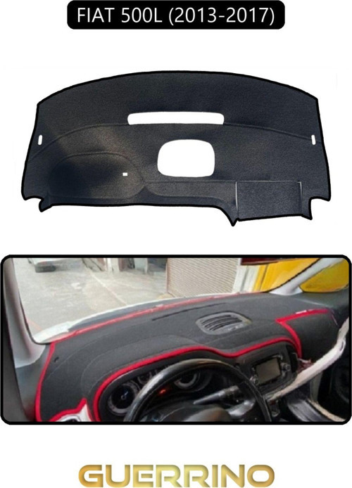FIAT 500L 2013-2017 Modellerine UygunTORPİDO KORUMA HALISI SİYAH KENAR