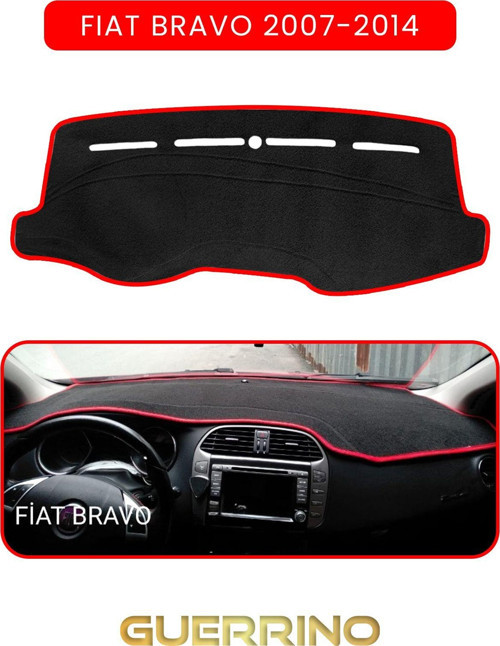 FIAT Bravo 2007-2014 Modellerine UygunTORPİDO KORUMA HALISI KIRMIZI KENAR