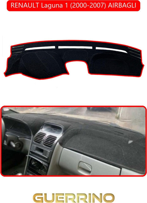 RENAULT Laguna 1 (2000-2007) AIRBAGLITORPİDO KORUMA HALISI KIRMIZI KENAR