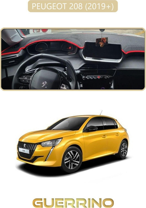 PEUGEOT 208 (2019+)TORPİDO KORUMA HALISI BEJ KENAR