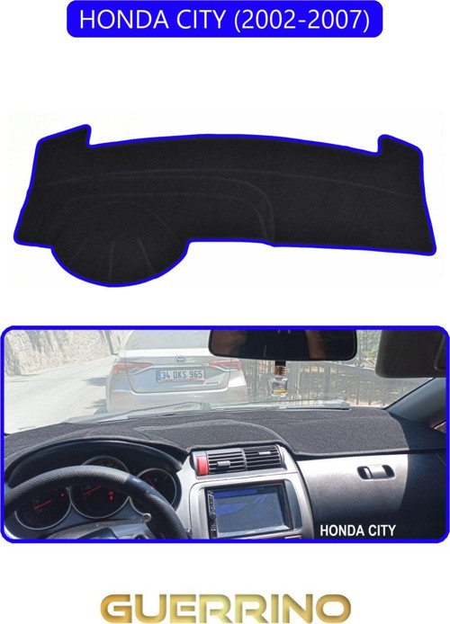 HONDA CITY 2002-2007TORPİDO KORUMA HALISI MAVİ KENAR