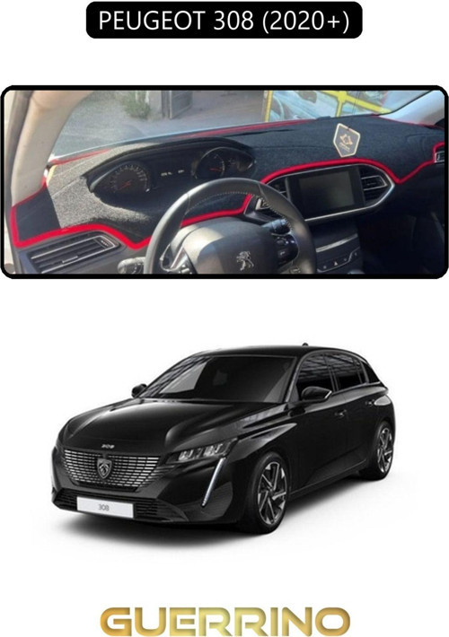 PEUGEOT 308 (2020+)TORPİDO KORUMA HALISI SİYAH KENAR