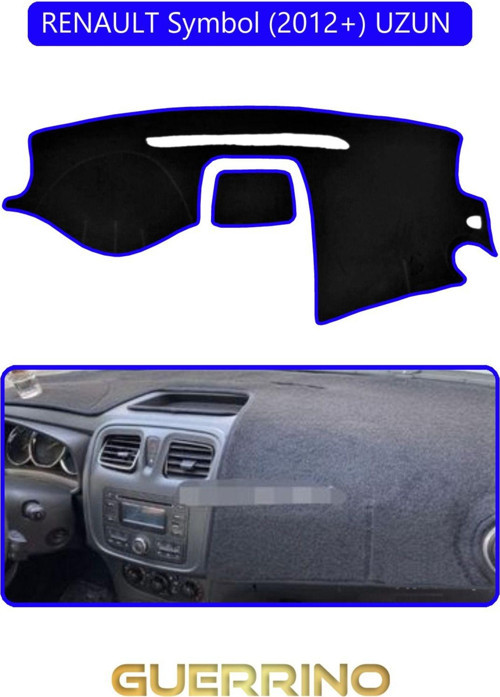 RENAULT Symbol (2012+) UZUN TORPİDO KORUMA HALISI MAVİ KENAR