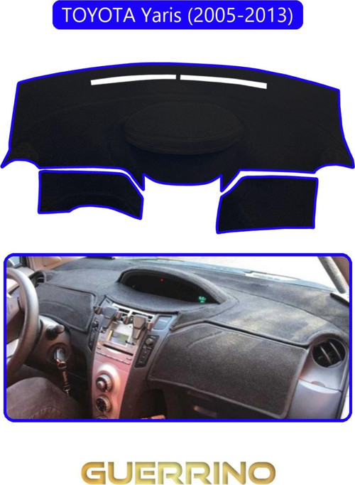 TOYOTA Yaris (2005-2013)TORPİDO KORUMA HALISI MAVİ KENAR
