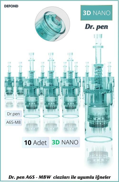 Dr Pen A6S - M8W - M7S Orijinal Dermapen Iğnesi 10 Adet 3D Nano