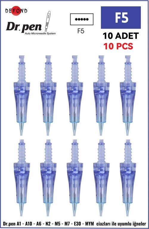 Dr Pen A6-A10-A1-N2-M5-M7-E30-Mym Uyumlu Iğneleri 10 Adet 5 Pin Orijinal Dermapen Iğne Kartuşu