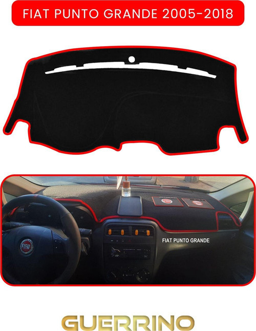 FIAT Punto grande 2005-2018 Modellerine UygunTORPİDO KORUMA HALISI KIRMIZI KENAR