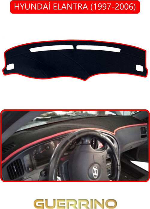 HYUNDAİ ELANTRA 1997-2006TORPİDO KORUMA HALISI KIRMIZI KENAR