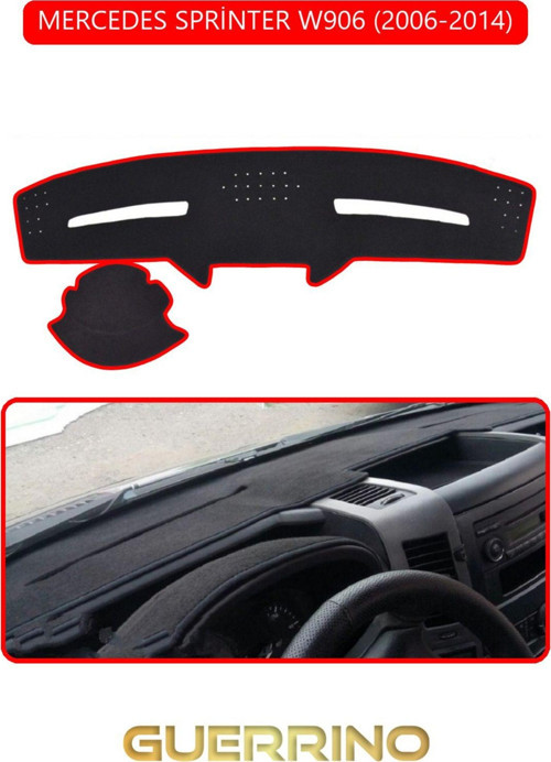 MERCEDES SPRİNTER W906 2006-2014TORPİDO KORUMA HALISI KIRMIZI KENAR
