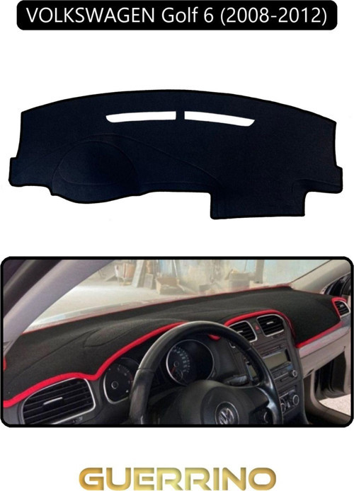 VOLKSWAGEN Golf 6 (2008-2012)TORPİDO KORUMA HALISI SİYAH KENAR