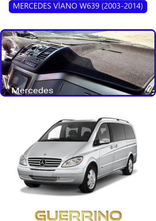 MERCEDES VİANO W639 2003-2014TORPİDO KORUMA HALISI MAVİ KENAR