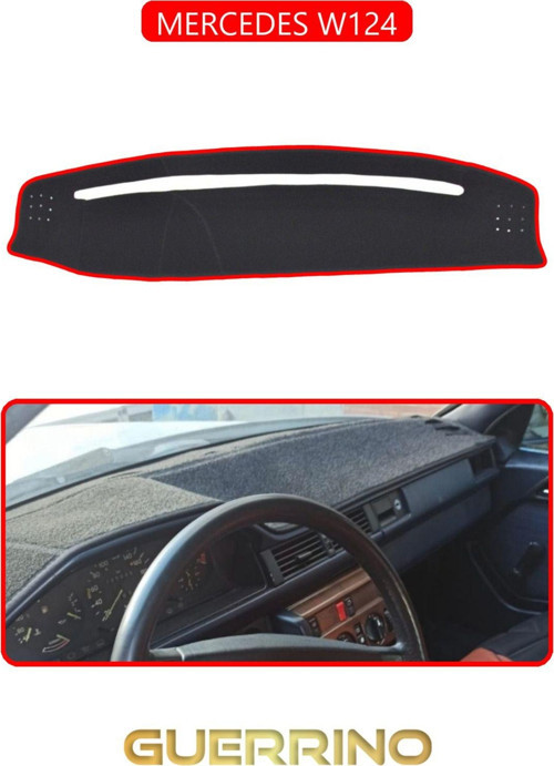MERCEDES W124TORPİDO KORUMA HALISI KIRMIZI KENAR