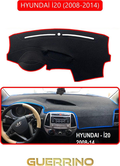 HYUNDAİ İ20 2008-2014TORPİDO KORUMA HALISI KIRMIZI KENAR