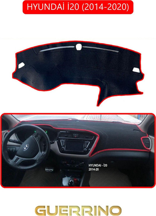 HYUNDAİ İ20 2014-2020TORPİDO KORUMA HALISI KIRMIZI KENAR