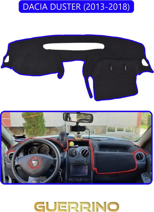 DACIA DUSTER 2013-2018TORPİDO KORUMA HALISI MAVİ KENAR