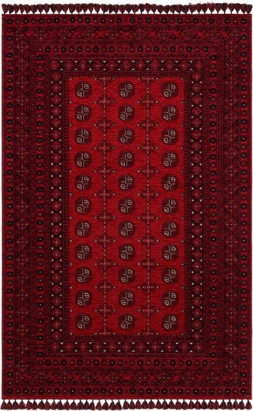 Afgan AFG 04 Red Antibakteriyel Kaymaz Tabanlı Dekoratif Kilim