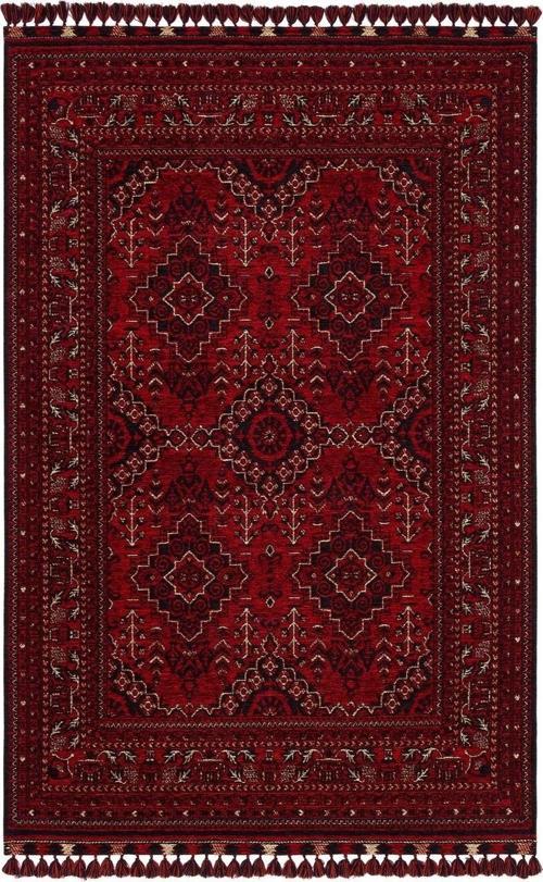 Afgan AFG 05 Red Antibakteriyel Kaymaz Tabanlı Dekoratif Kilim