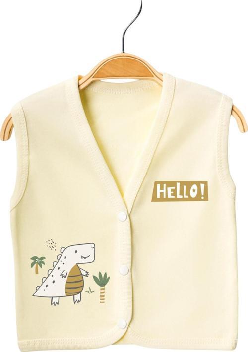 HELLO DİNO BASKILI YELEK Sarı