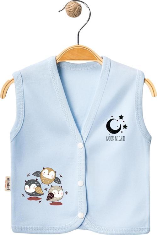 BAYKUŞ BASKILI PENYE YELEK Mavi