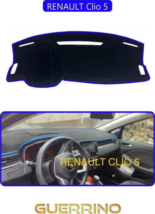 RENAULT Clio 5TORPİDO KORUMA HALISI MAVİ KENAR