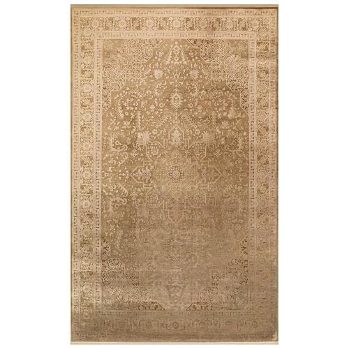 Babylon BBL 02 Rayon Viskon Eskitme Desenli Bronze Vintage Salon Halısı