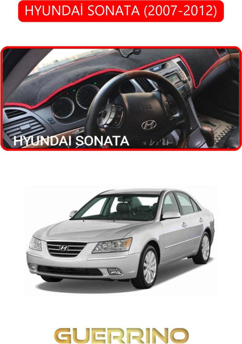 HYUNDAİ SONATA 2007-2012TORPİDO KORUMA HALISI KIRMIZI KENAR