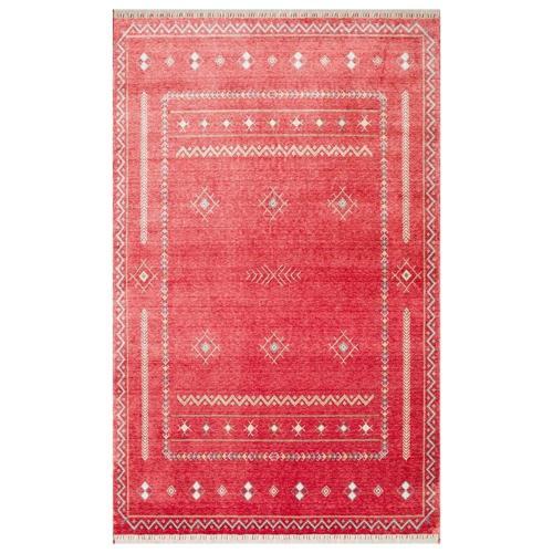 Nepal ZR 20 Yün Viskon Tensel Red Multy Otantik Modern Uşak Desenli Halı