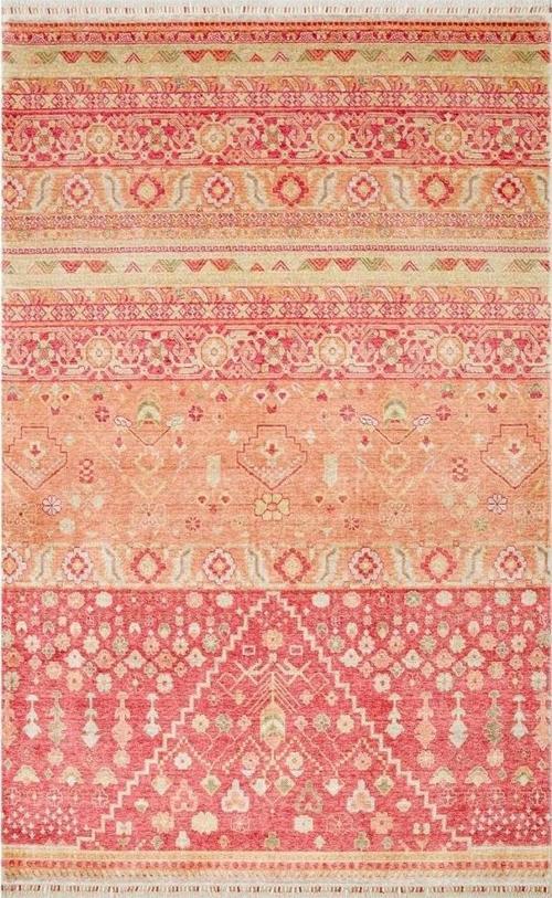 Nepal ZR 17 Yün Viskon Tensel Red Autumn Otantik Modern Uşak Desenli Halı
