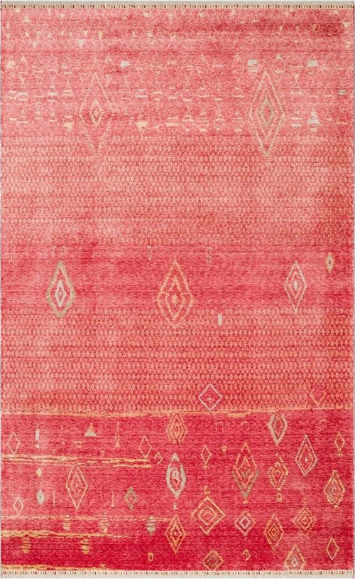 Nepal ZR 15 Yün Viskon Tensel Red Autumn Otantik Modern Uşak Halısı