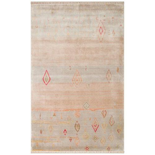 Nepal ZR 15 Yün Viskon Tensel Beige Autumn Otantik Modern Uşak Halısı