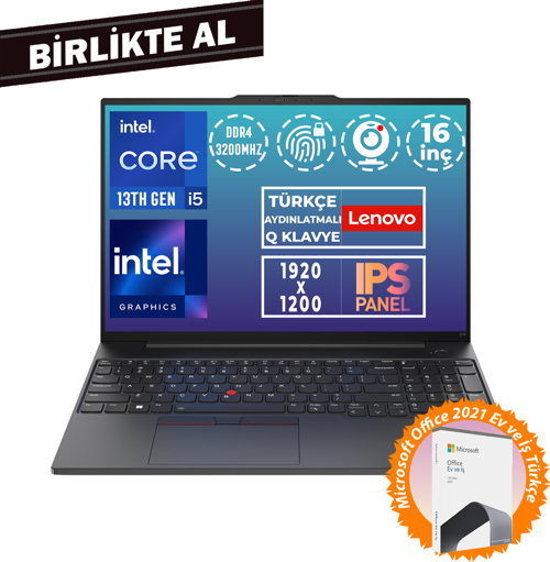 ThinkPad E16 G1 i5-13420H 40GB 1TB SSD 16" WUXGA Freedos + MS Office 21JN00JUTX 028