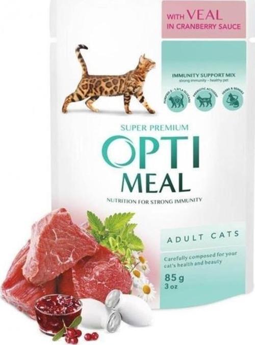 Dana Etli Ve Kızılcık Soslu Yetişkin Kedi Konservesi 85 gr
