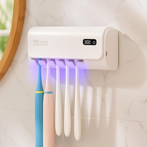 Mio UV5F Pro 2600mAh Şarj Edilebilir UV Sterilizatörü Diş Fırçası Tutucusu Beyaz
