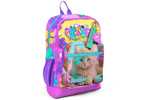 Kedi Desenli Kız Çocuk İlkokul Sırt Çantası 1001