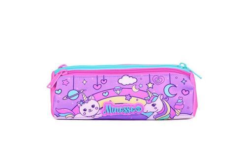 Unicorn Desenli Kız Çocuk Üç Bölmeli Kalem Çantası 6007