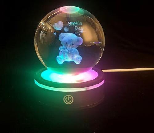 USB'li Ayıcık Tasarımlı Dönen Cam Küre