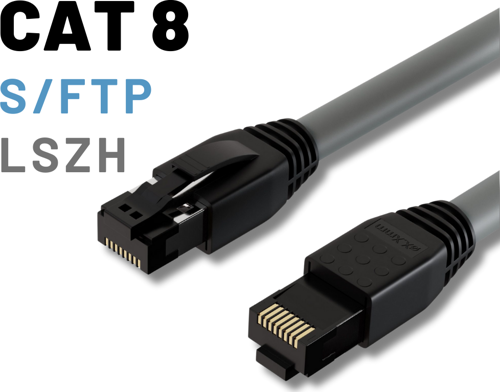 CAT8 S/FTP LSZH Ethernet Patch Kablo, 1 Metre