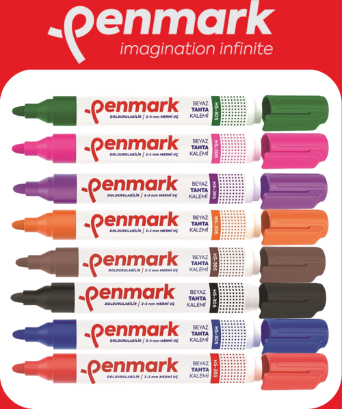 Doldurulabilir Beyaz Tahta Kalemi 8 Renk Öğretmen Seti /