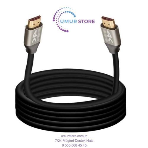 25 Metre 4K HDMI Kablo Erkek-Erkek – Altın Uçlu, 18GBPS, Arc & Ethernet Destekli