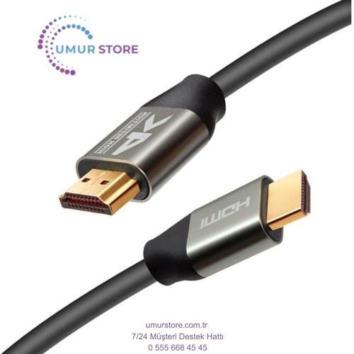 30 Metre 4K HDMI Kablo Erkek-Erkek – Altın Uçlu, 18GBPS, Arc & Ethernet Destekli