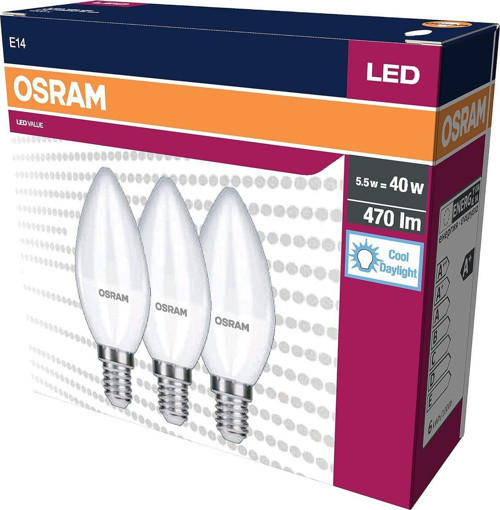 Led Klasik Mum Lamba Beyaz Işık 470 Lamba E14 3'lü 1017157