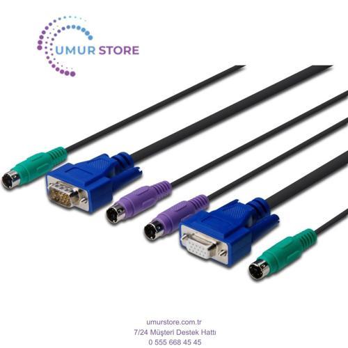 Kvm (Keyboard/video Monitor/mouse) Için Ahtapot Kablo, 1.80 Metre, Siyah Renk, 1 x VGA Dişi, 1 VGA ,