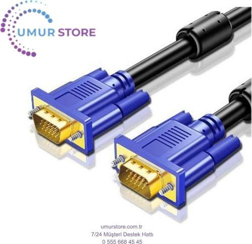 VGA Gold Kablo VGA 15 Pin Erkek Erkek Gold Görüntü Kablosu 50 Metre