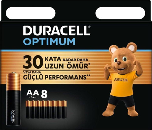 Optimum AA Alkalin Kalem Pil (8'li Paket) 1,5V - LR6 MX1500 1017157