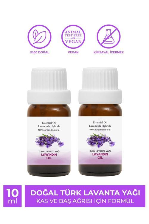 Türk Lavanta Yağı,%100 Doğal Bitkisel Uçucu Yağ, Lavandin Oil, 2'li Set 2x10 ml