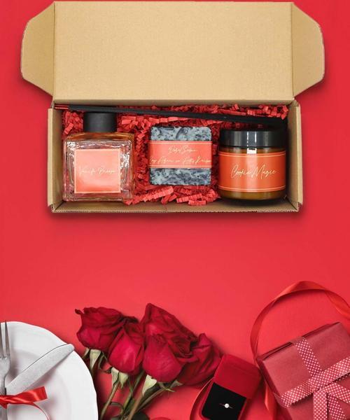 Sevgililer Günü Hediye Paketi Spicy Hediyelik Sevgililer Günü Seti, Mum Hediye Kutusu