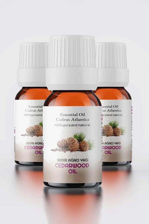 Sedir Ağacı Yağı,  %100 Doğal Uçucu Yağ, Sedir Oil, 3'lü Set 3x10ml